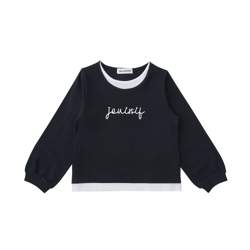 리틀그라운드 BK 테일스쿱-레터링레이어드티셔츠 76114-330-05