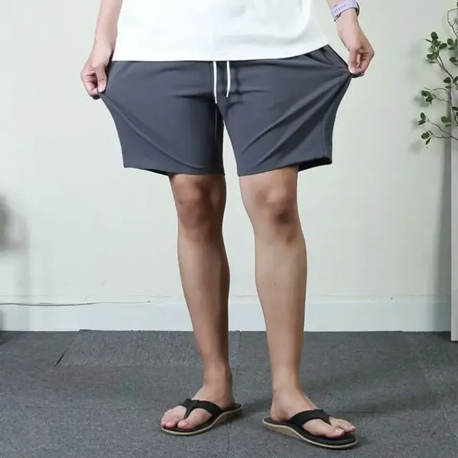 프랭키뉴욕 남자 반바지 쿨 사방 스판 밴딩 슬랙스 시원한 5부 숏팬츠 빅사이즈 바캉스룩 HE.._P34479_이미지