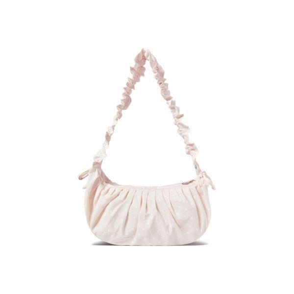 THE GREEN LAB 도트 프릴 덤블링백 라이트 핑크 235321