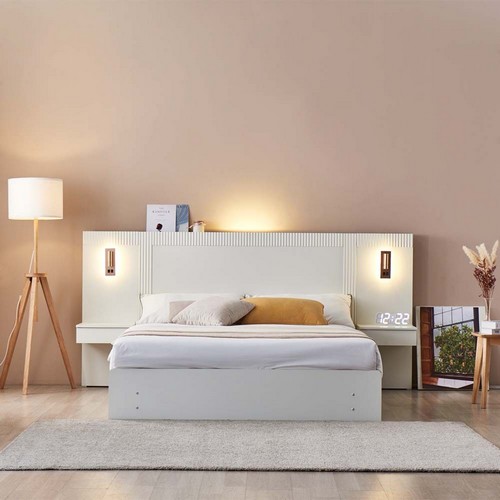 이노센트 칸나 호텔형 침대 Q+협탁 2개 (케미컬폼독립)_이미지