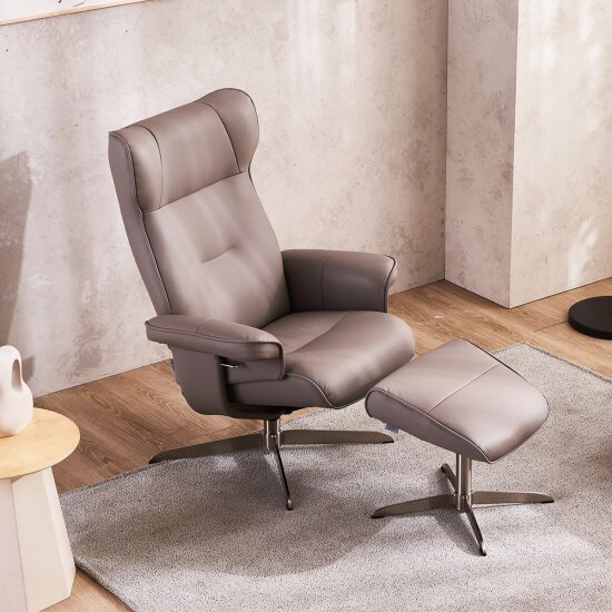 리바트 LM1 그라토 천연가죽 리클라이너 1인용