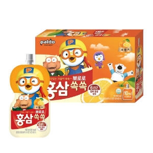 건강마을 팔도 뽀로로 홍삼쏙쏙 오렌지 100ml (10개)