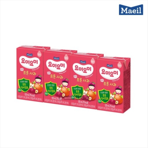 매일유업 요미요미 튼튼주스 프룬사과 125ml (4개)_이미지