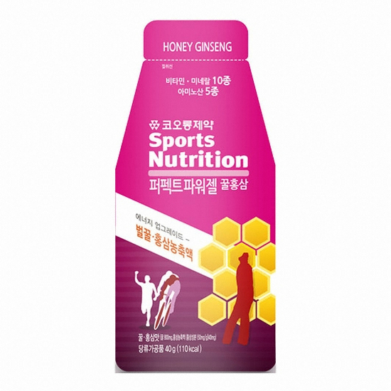 코오롱제약 스포츠 뉴트리션 퍼펙트 파워젤 꿀홍삼맛 40g 1포 (24개)_이미지