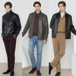 헤스티지 남성 램스킨 하이넥 재킷_637963