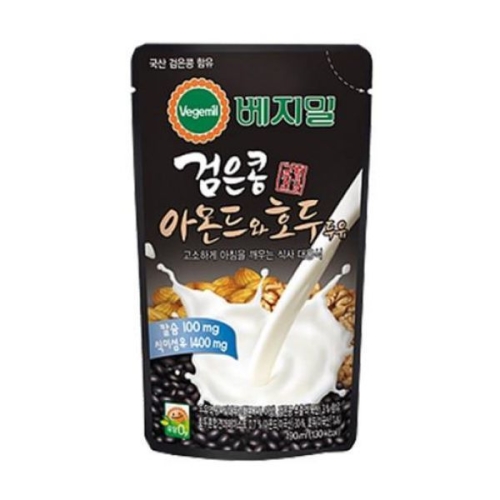 정식품 베지밀 검은콩 아몬드와 호두 두유 파우치 190ml (15개)_이미지