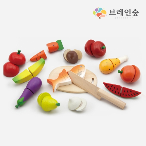 브레인숲 코코 원목 커팅푸드 26p_이미지