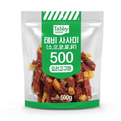 테비토퍼  테비 사사미 오리고구마 500g (1개)