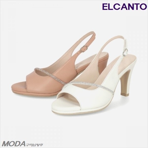 엘칸토 경량 쿠션 토오픈 슬링백 여성 샌들 1XWW41XZ_GN