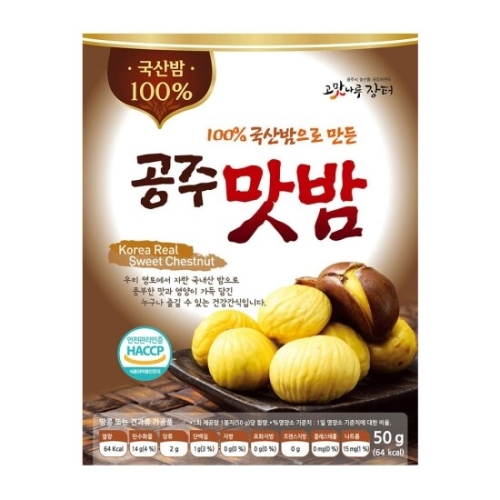 농가애 국산밤으로 만든 꿀맛 공주맛밤 50g (10개)_이미지