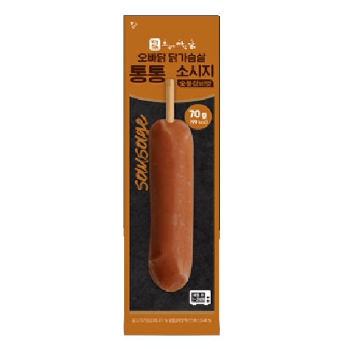 허닭프렌즈 오빠닭 닭가슴살 통통소시지 숯불갈비 70g (30개)_이미지