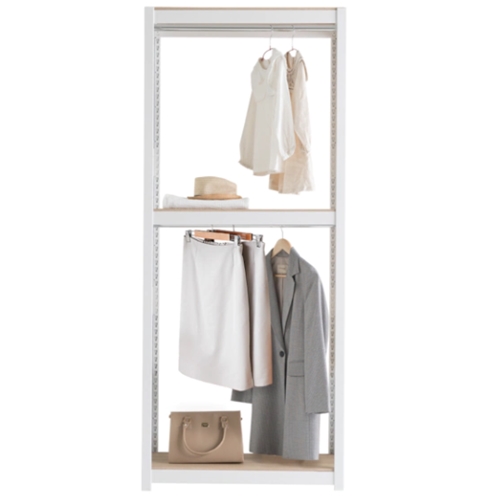 홈던트하우스 조립식 철제 3단 시스템 행거 1200x600 (행거봉 2개, 높이 195cm)_이미지