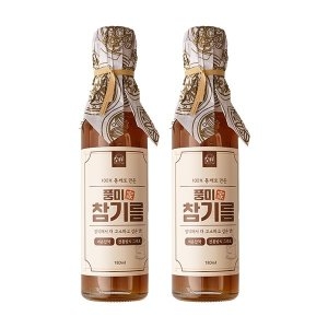 자연맛남 참기름 순수 통참깨 저온압착 풍미 참기름 180ml 2병_이미지
