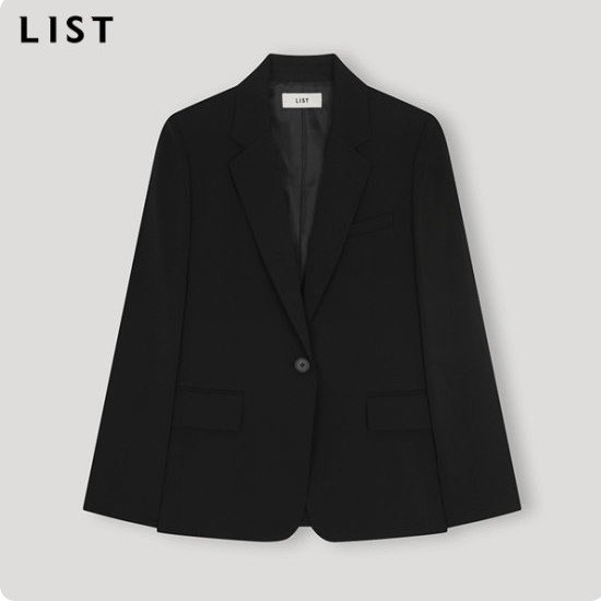 리스트 미니멀 원버튼 셋업 재킷 TWSJKN60010