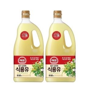 해표 콩기름 1.8L 2병 /식용유/오일/튀김/기름