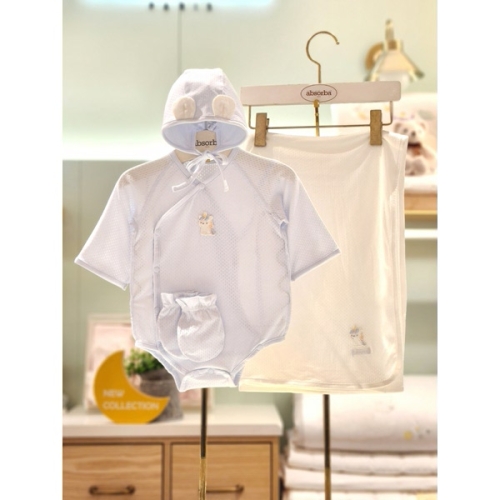 압소바 HK 출산선물 케잉모달 배냇슈트 속싸개세트 손싸개 모자 H5A1B10108