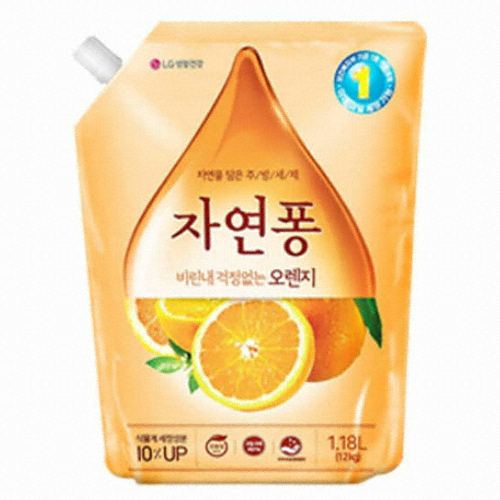 LG생활건강 자연퐁 2X 오렌지 리필 1.18L