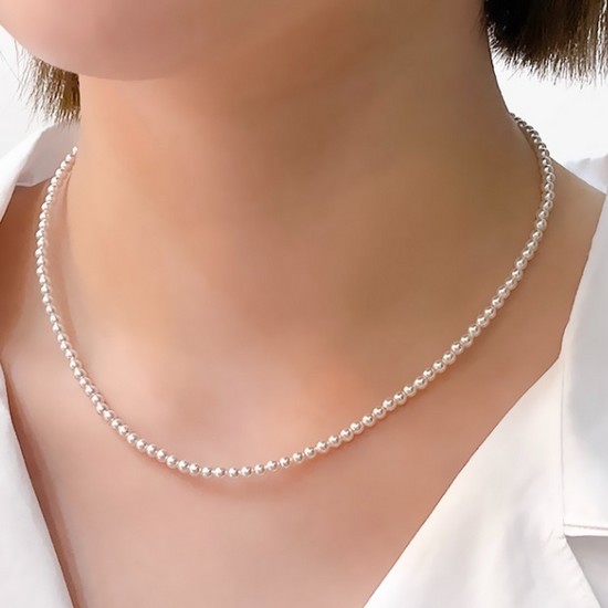 오팔하우스 14K 3mm 스왈진주 목걸이 OPPN0154