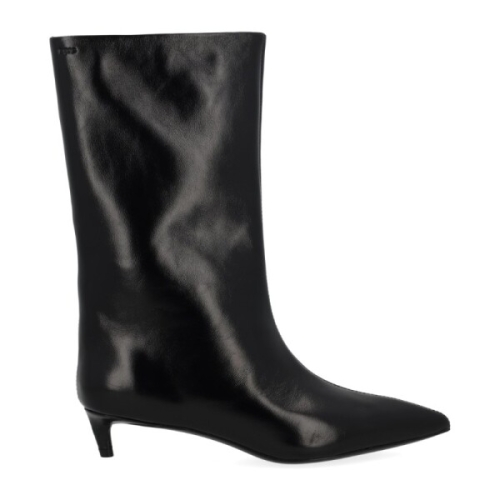 휴고보스 스무스 가죽 라운드 힐 앵클 부츠 50552786 10274