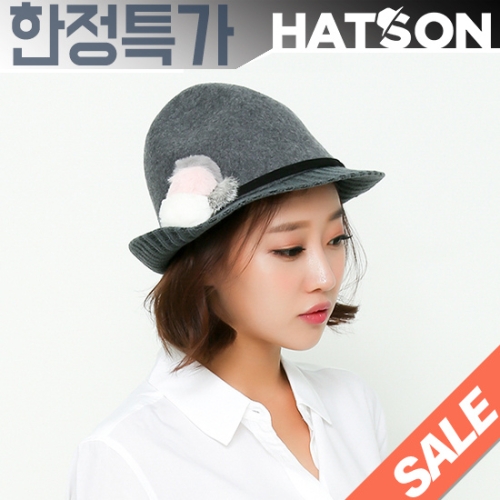 H5SB419GY SMITH BRIDGE 브랜드 여자 여성 코디 겨울 보울러햇 버킷햇 페도라 토끼털 울 챙모자 AD