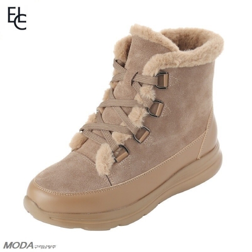 경량 쿠션 퍼 기모 방한 여성 부츠 LCWA14U613_35GN