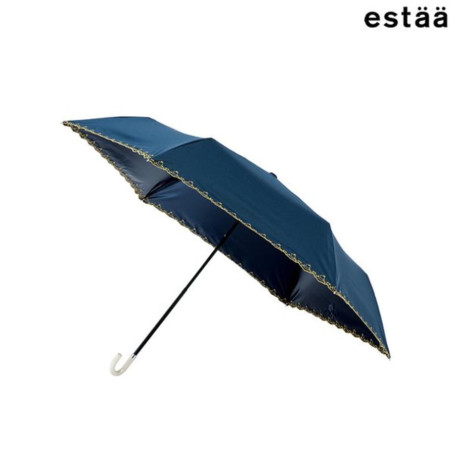 THE MAKERS LAB 에스타 페일 진주 미니 애플 스칼럽 3단 우양산 진네이비 PE-2E3P505NV