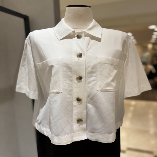 인동에프엔 쉬즈미스 여성 린넨 아웃 포켓 셔츠 SWWSTP22090_이미지