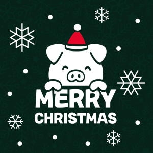 [불명] 눈꽃 스티커 크리스마스 장식 시트지 LMXM-056 돼지 산