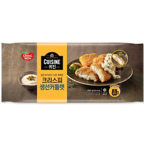 동원F&B 퀴진 크리스피 생선커틀렛 400g (2개)