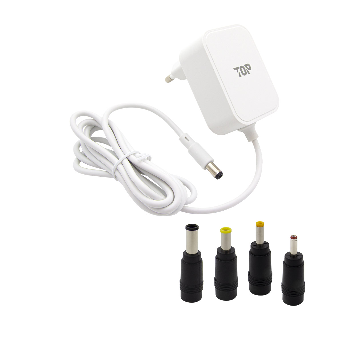 탑라인에이치디 솔탑 24V 1A 다용도 화이트 어댑터 (SOLTOP-4000 / 4종 젠더)_이미지