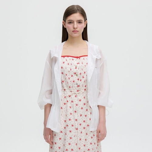 올리브데올리브 허리 스트링 후드 점퍼 OW5MM4030