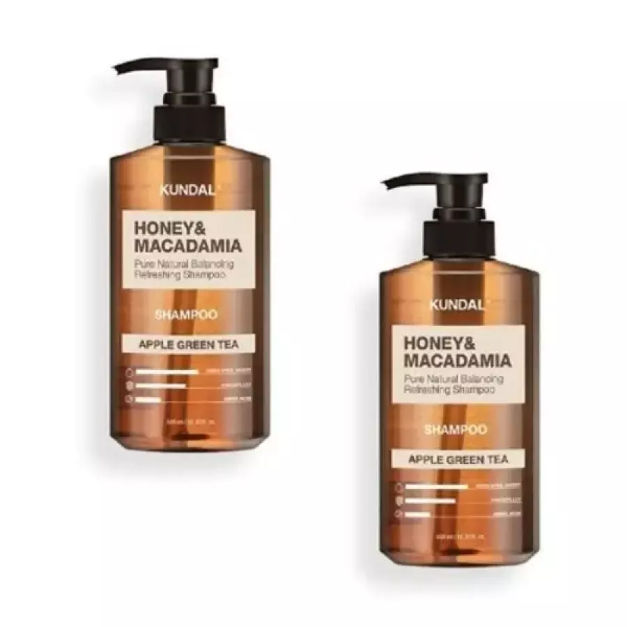 쿤달 허니 앤 마카다미아 네이처 샴푸 애플그린티 500ml (2개)_이미지