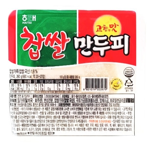 해태 찹쌀 만두피 260g/냉동 25장27장 수제비 피자