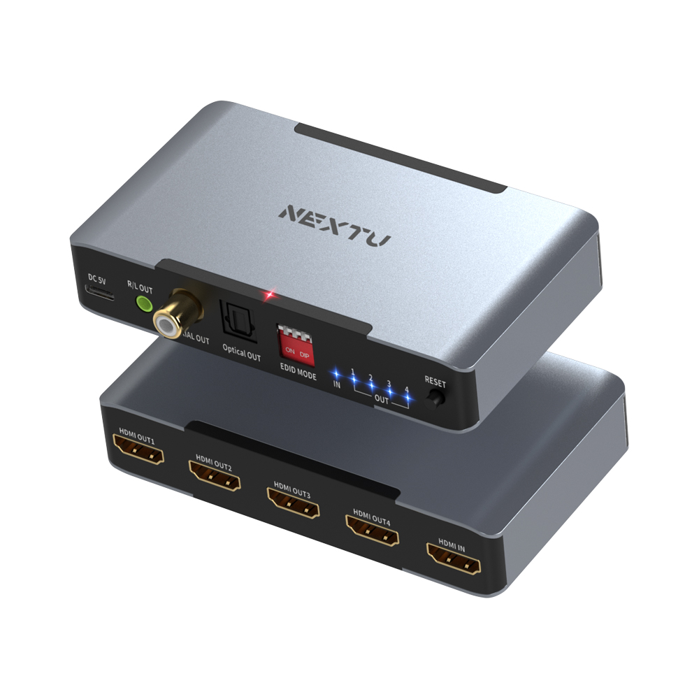 이지넷유비쿼터스 NEXTU 부요아 1:4 HDMI 분배기_이미지