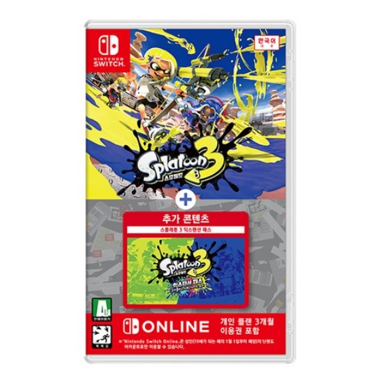 Nintendo 스플래툰 3 + 익스팬션 패스 한글판 (SWITCH, 패키지칩)