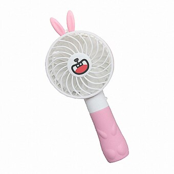 디자인에버 귀쫑긋 이모티콘 휴대용 충전식 핸디 <b>선풍기</b>