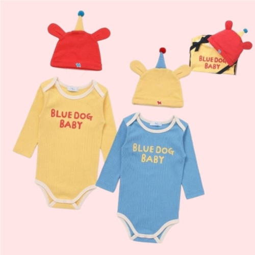 블루독 베이비 축하해SET바디슈트 출산 백일 45A70 676 07 4569210