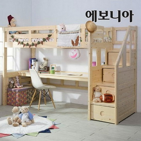 미키 키높이 책꽂이 벙커침대 SS
