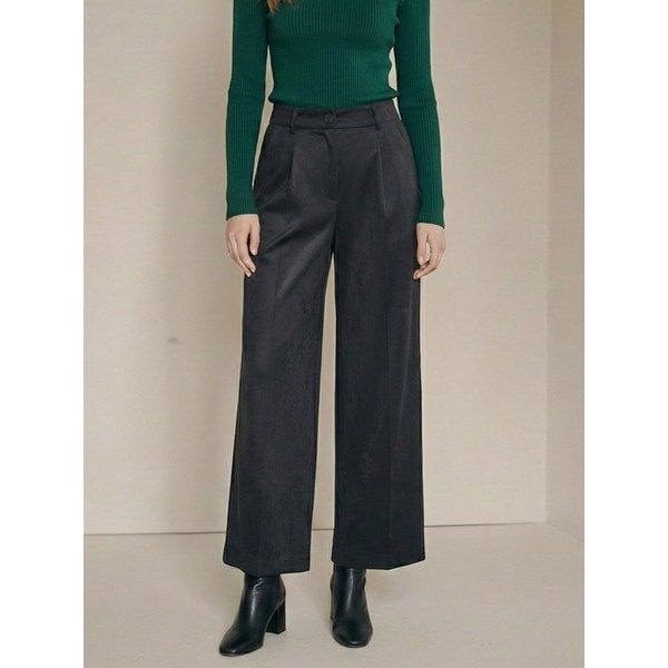 리오벨 원턱인조스웨이드크롭팬츠 1163419