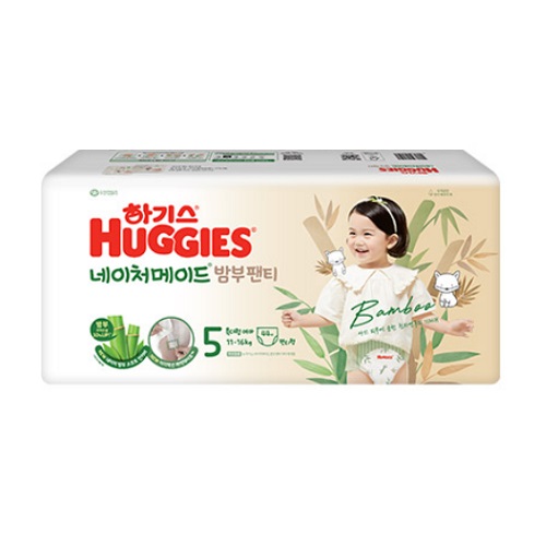 하기스 2024 네이처메이드 밤부 팬티형 5단계-여아용 (88매)_이미지