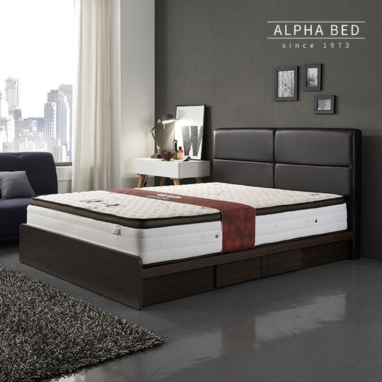 알파침대 레오니 수납 침대 Q (유럽라텍스)