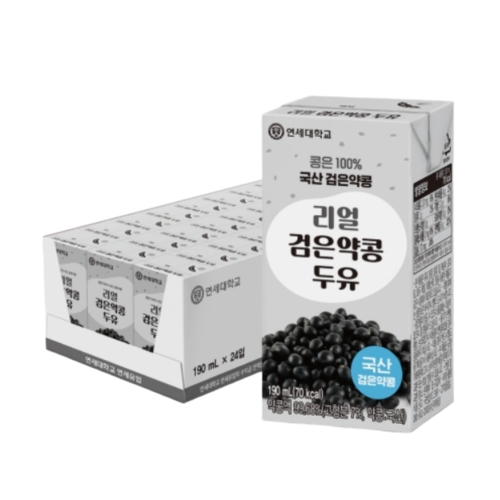 연세우유 연세두유 리얼 검은약콩 두유 190ml