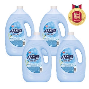 LG생활건강 샤프란 프레쉬 블루 3.1L (4개)
