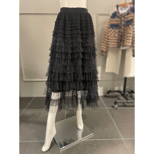 르니앤맥코이 캉캉 프릴 샤 스커트 MN05SK704HJY