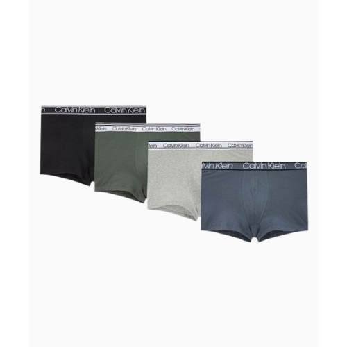 CK UNDERWEAR 남성 WB 코튼 스트레치 버라이어티 팩 트렁크 4PK NP2427OFIU