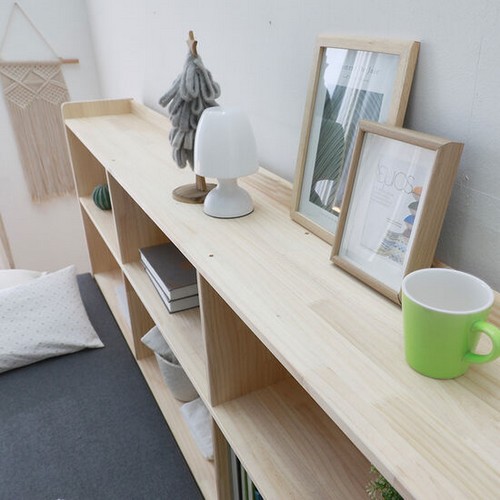 블리스데코 레바 원목 책장형 침대 SS (매트별도)_이미지