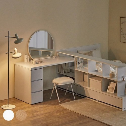 파로마 큐브B 책상 책장선반 파티션 화장대형 수납 침대 SS