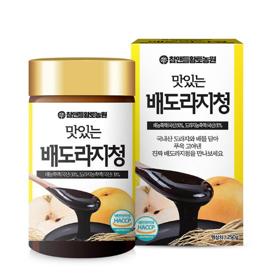 참앤들황토농원 맛있는 배도라지청 250g이미지입니다. 누르면 해당 게시물로 새창이동합니다.