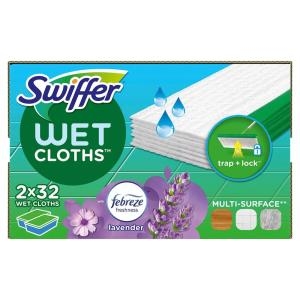 P&G 스위퍼 몹핑 클로쓰 리필 페브리즈 라벤더 바닐라 컴포트 Wet Mopping Cloth 총64매_이미지