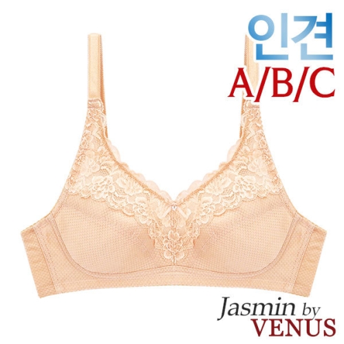비너스 자스민 인견 노와이어 풀컵 홑겹브라1종 JBR1265 80A-95C컵